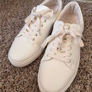 Joie Cream Lace-Up Sneakers